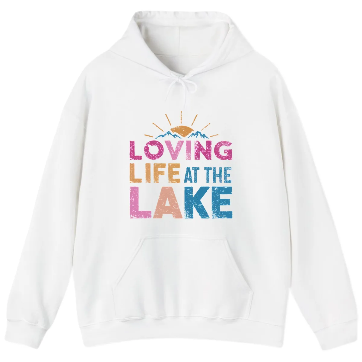 Loving Life At The Lake Hoodie in White