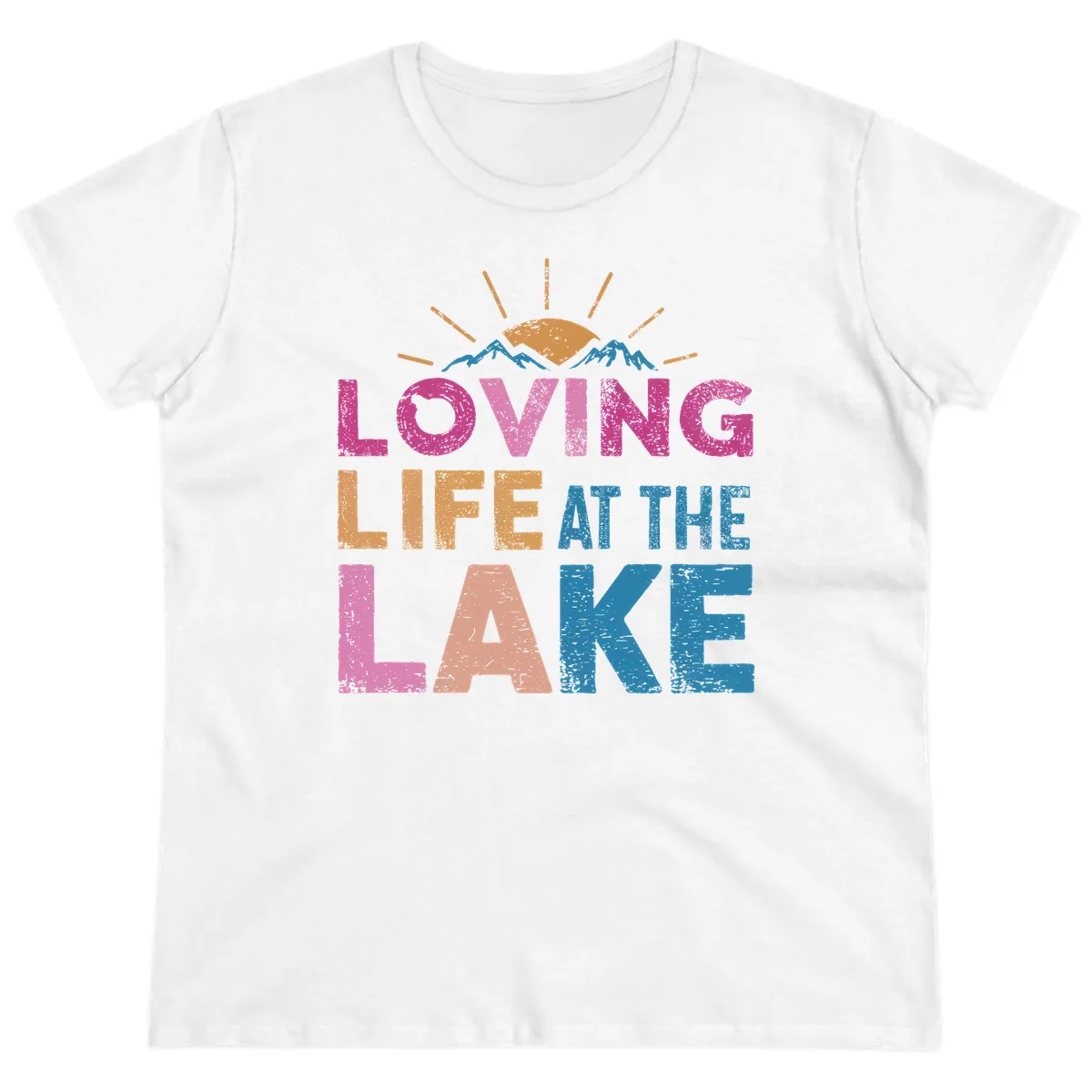 Loving Life At The Lake Ladies Tee in White