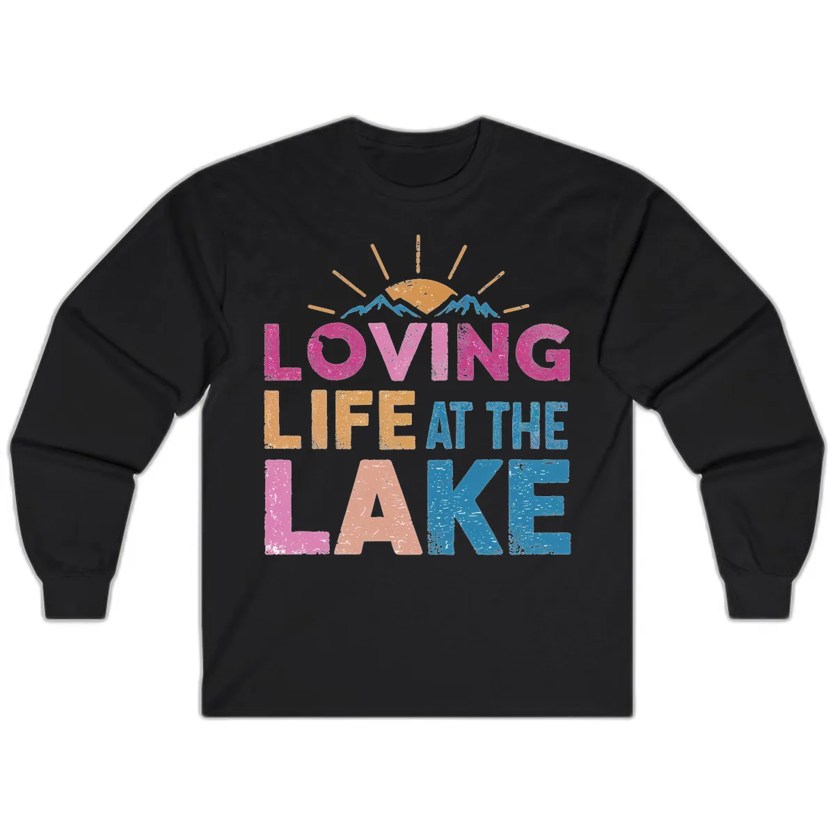 Loving Life At The Lake Long Sleeve in Black
