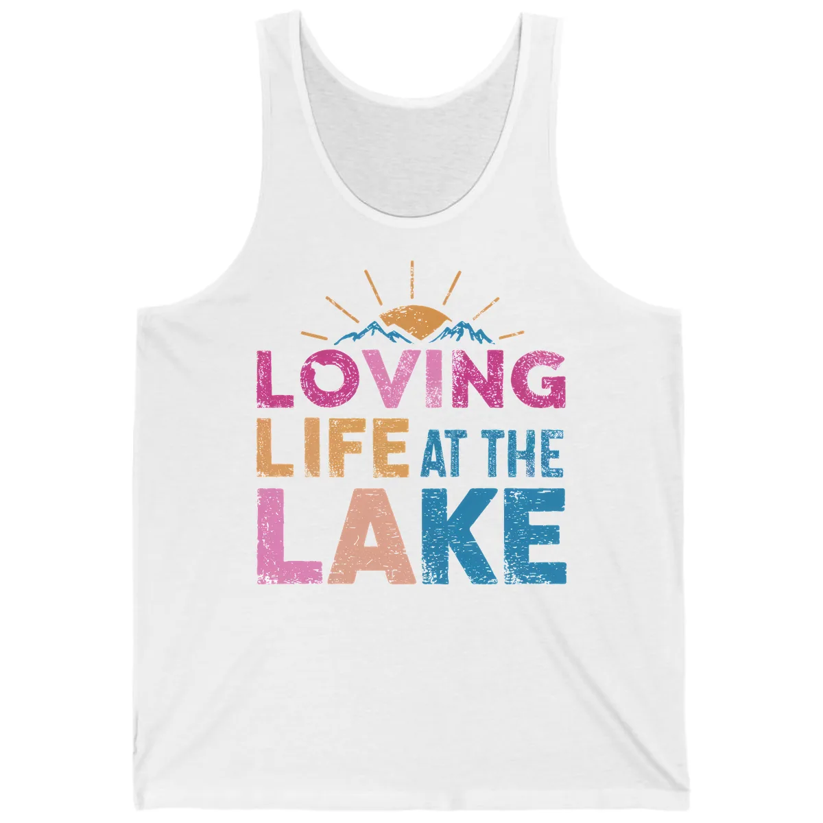 Loving Life At The Lake Tank in White