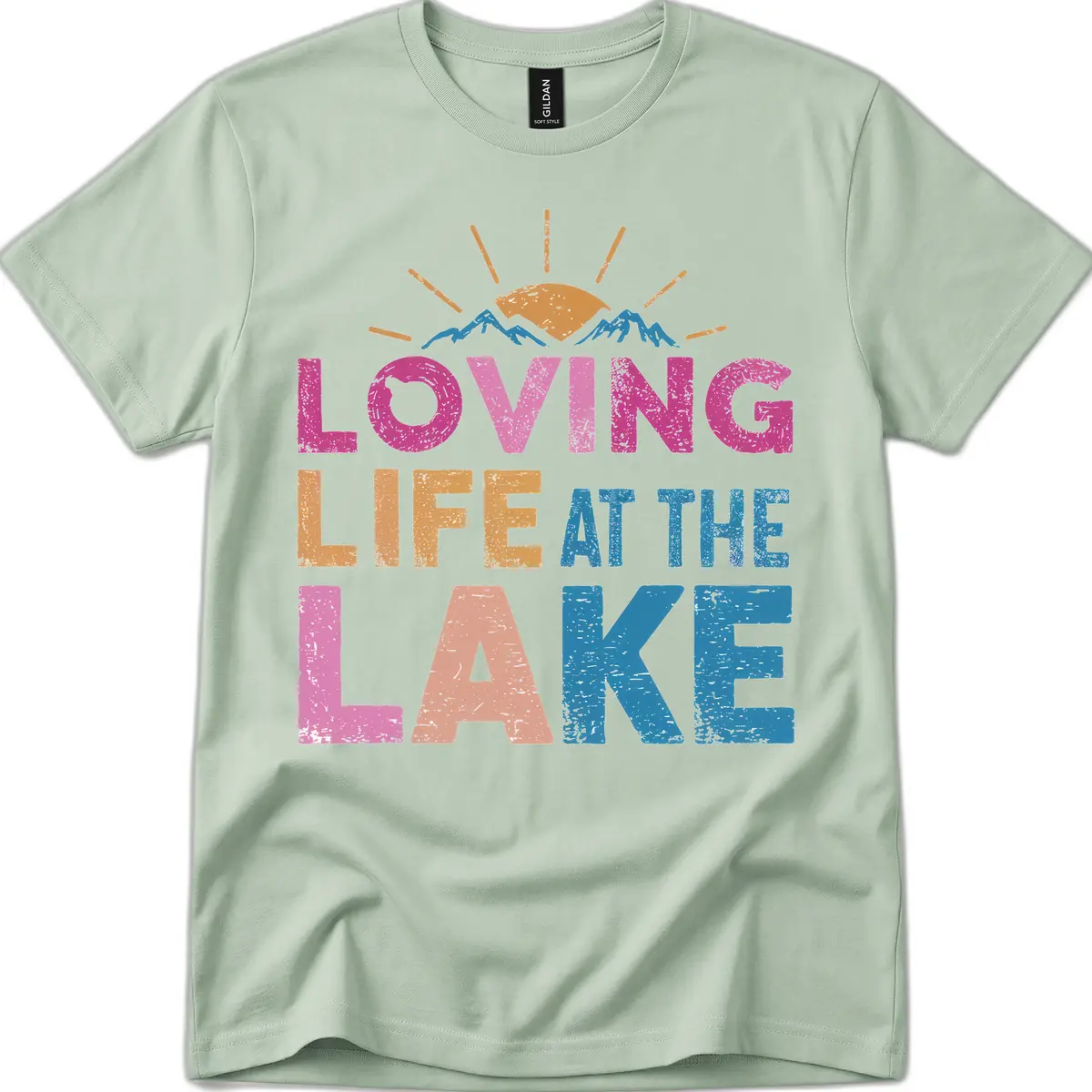 Loving Life At The Lake T-Shirt in Sage