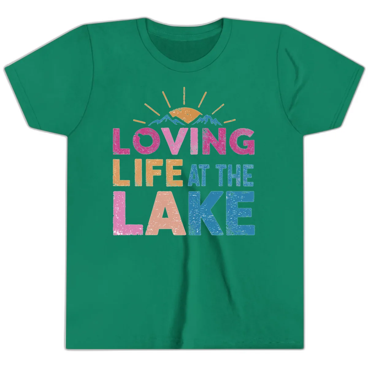 Loving Life At The Lake Youth T-Shirt in Kelly