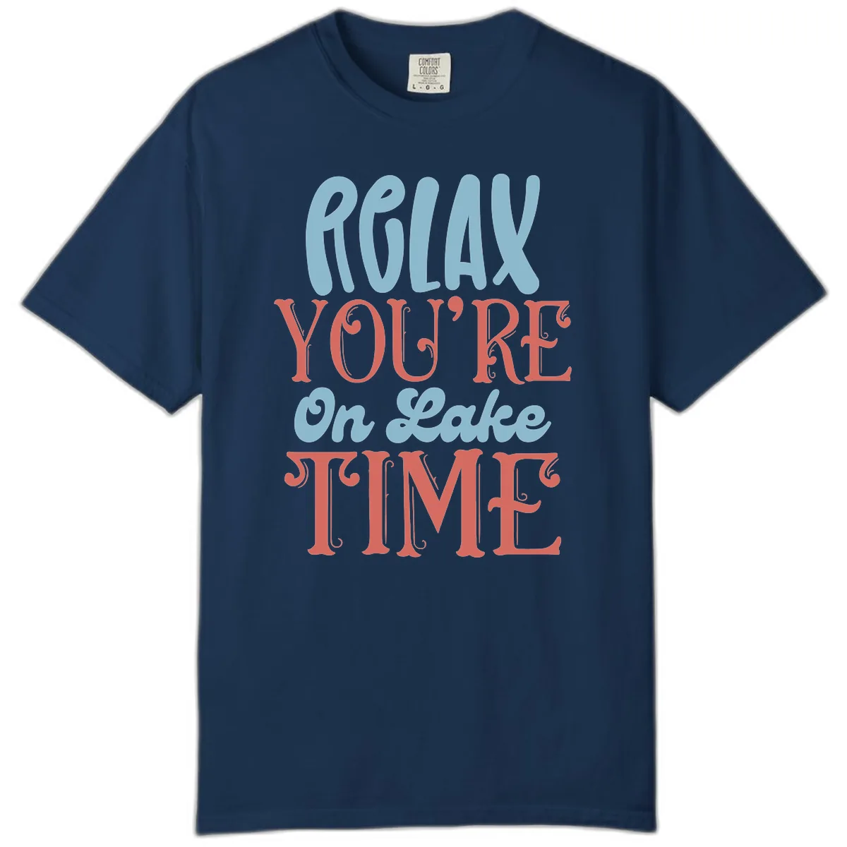Relax You're On Lake Time Comfort Color in Navy