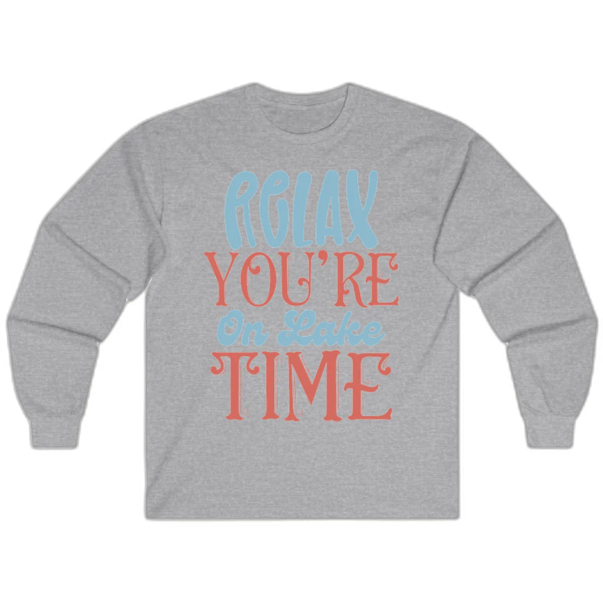 Relax You're On Lake Time Long Sleeve in Sport Grey