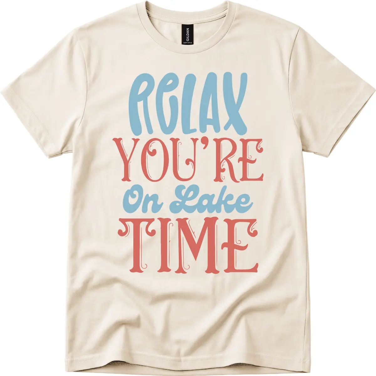 Relax You're On Lake Time T-Shirt in Natural