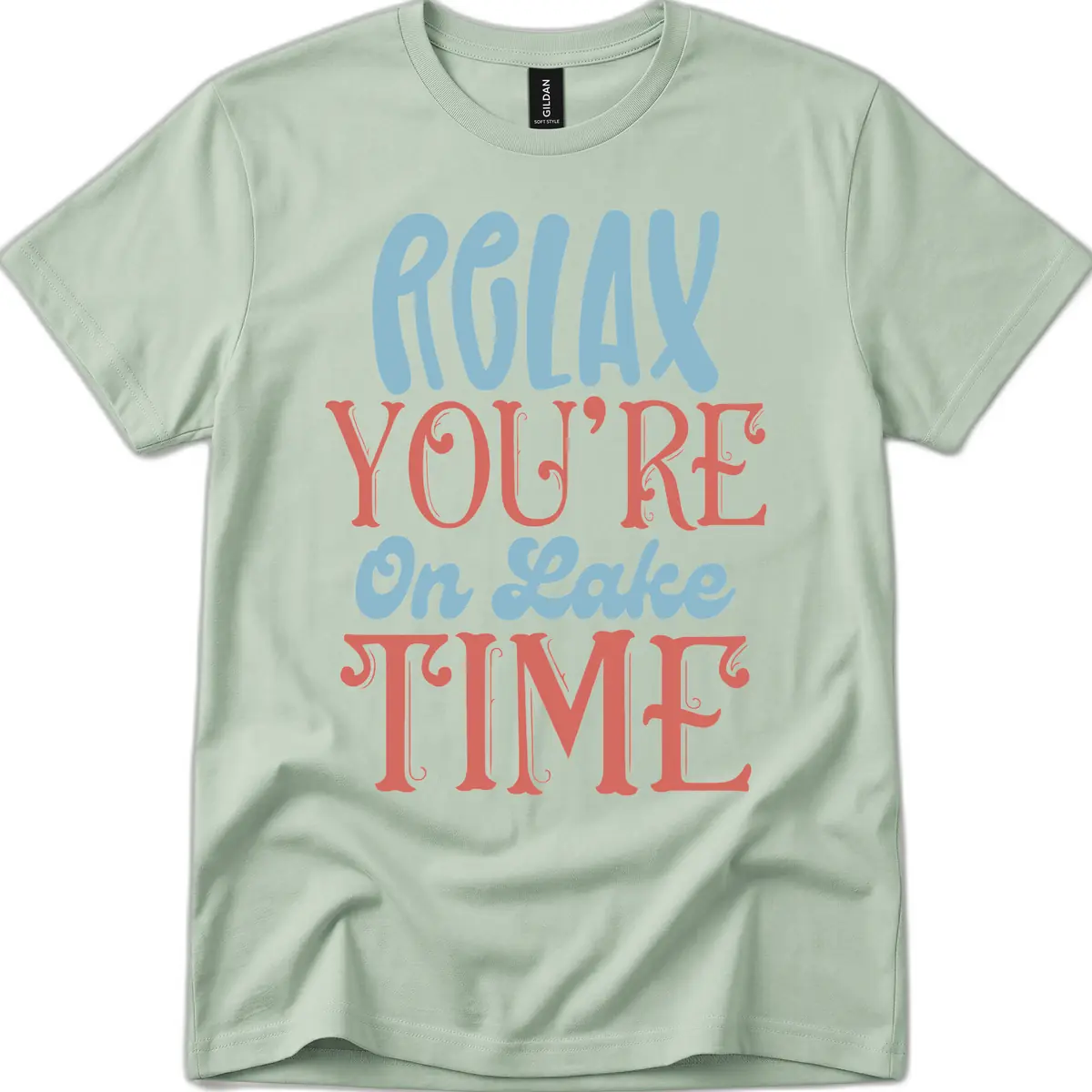 Relax You're On Lake Time T-Shirt in Sage