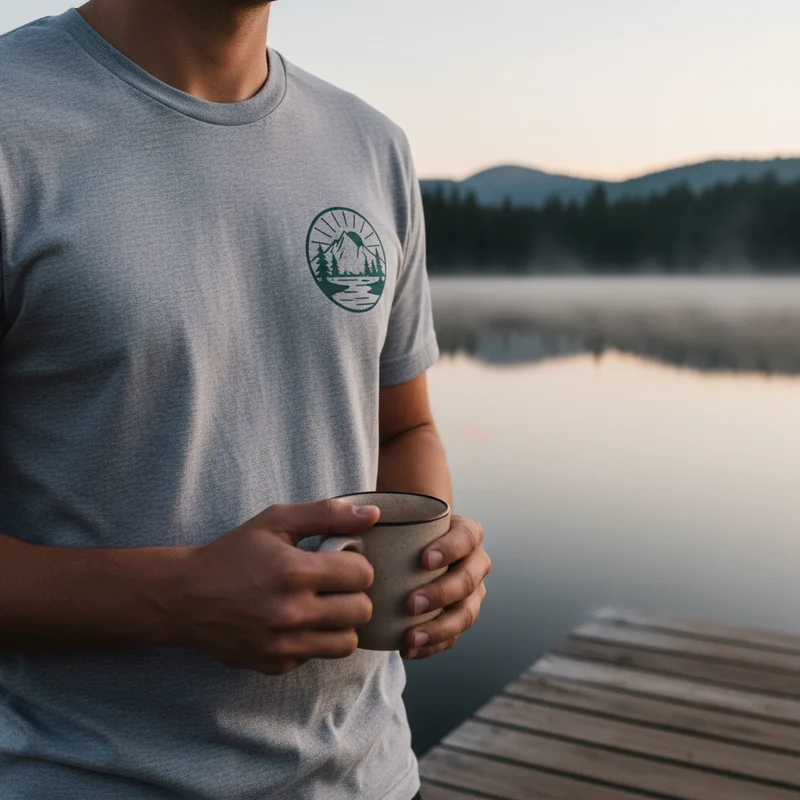 Scenic Lake Illustration Shirts | Lake Life Shirt Co