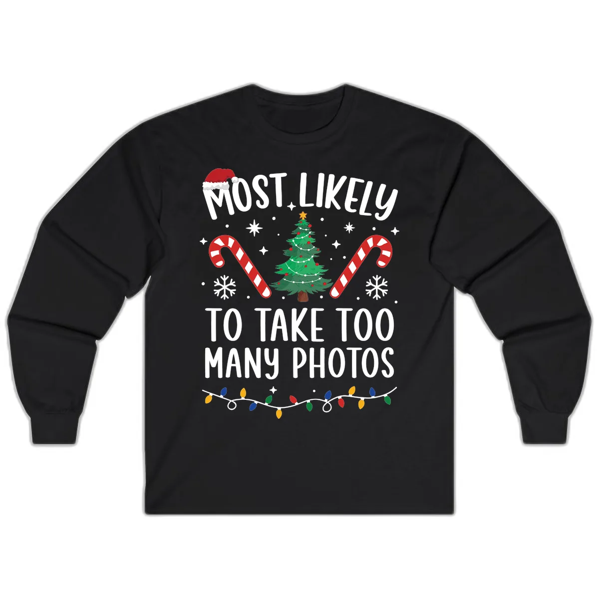 Most Likely To Take Too Many Photos Long Sleeve in Black