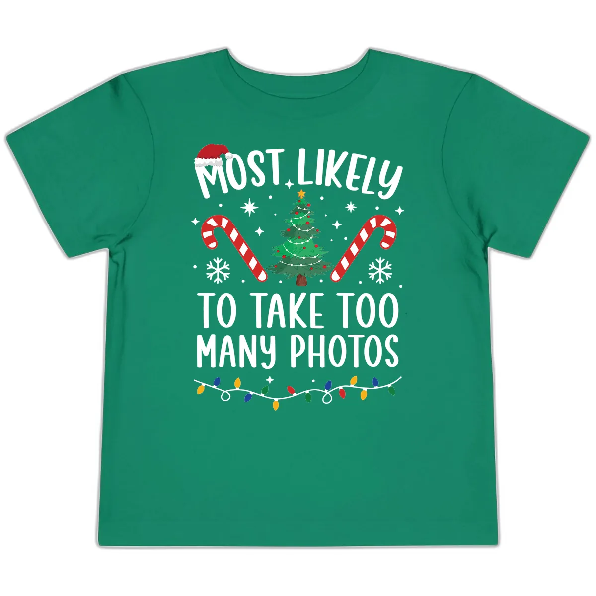 Most Likely To Take Too Many Photos Toddler T-Shirt in Kelly
