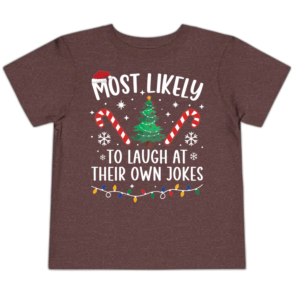 Most Likely To Laugh At Their Own Jokes Toddler T-Shirt in Heather Maroon