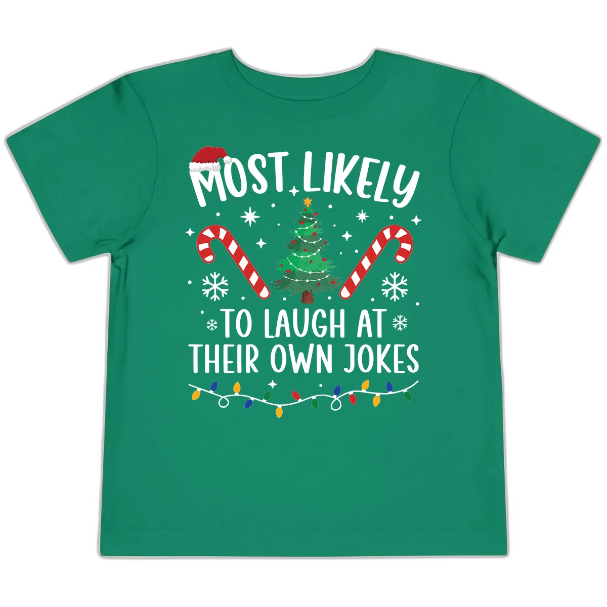 Most Likely To Laugh At Their Own Jokes Toddler T-Shirt in Kelly
