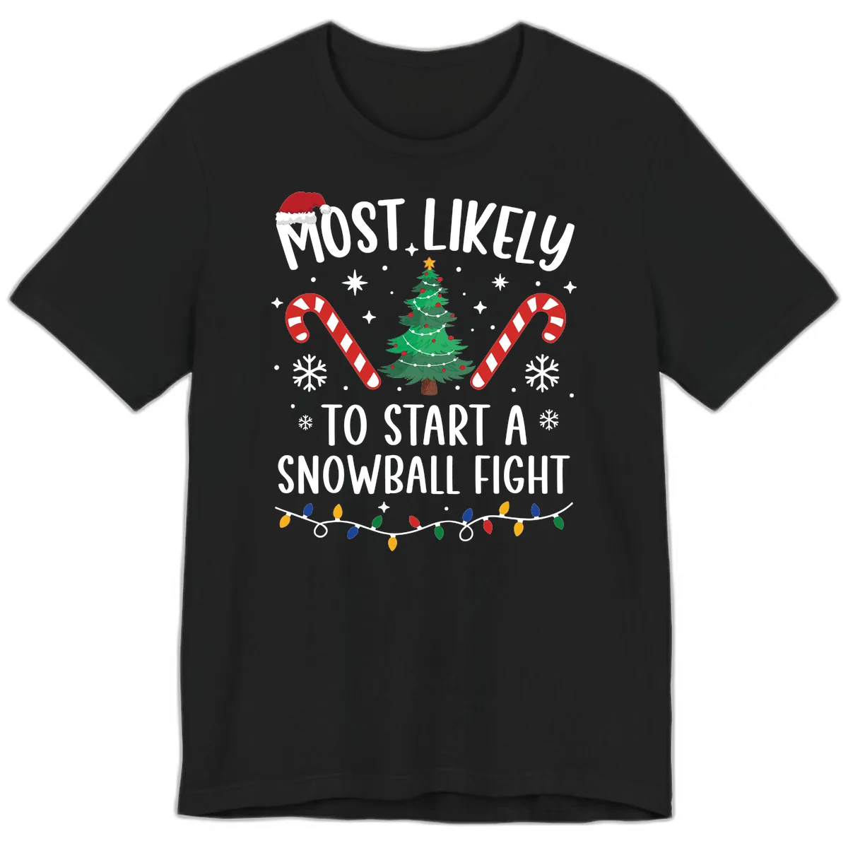 Most Likely To Start A Snowball Fight Premium T-Shirt in Black