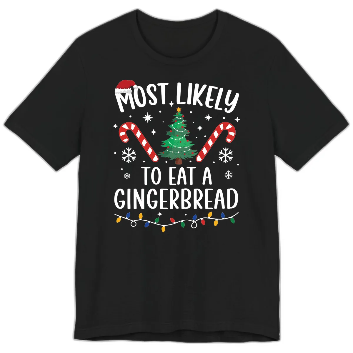 Most Likely To Eat A Gingerbread Premium T-Shirt in Black