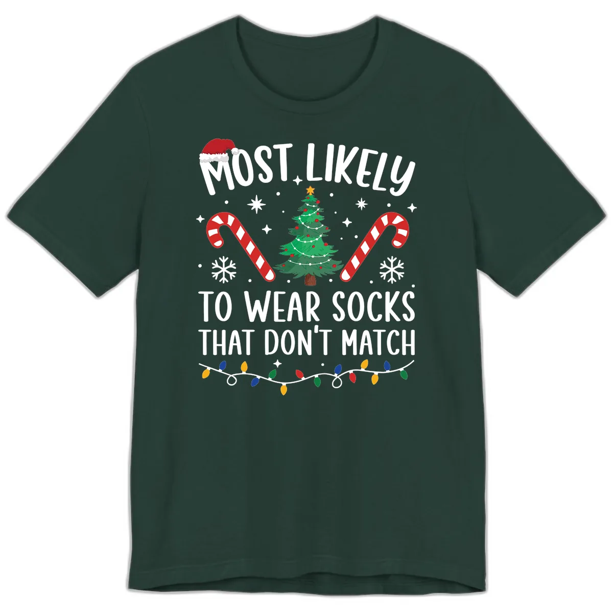 Most Likely To Wear Mismatched Socks Premium T-Shirt in Forest