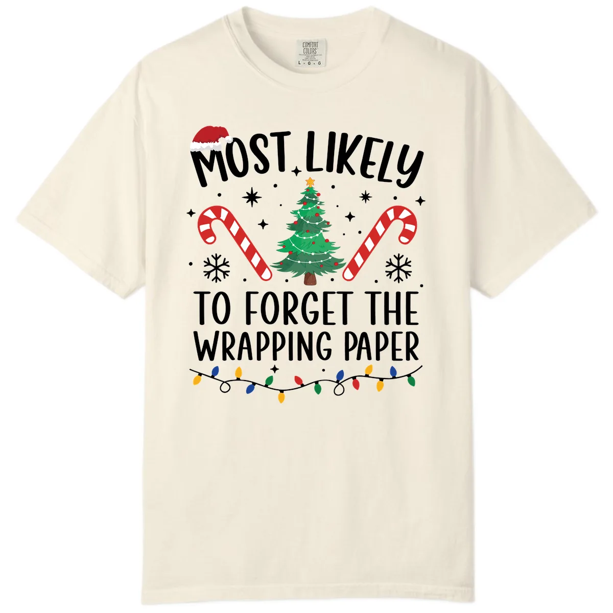 Most Likely To Forget Wrapping Paper Comfort Color in Ivory