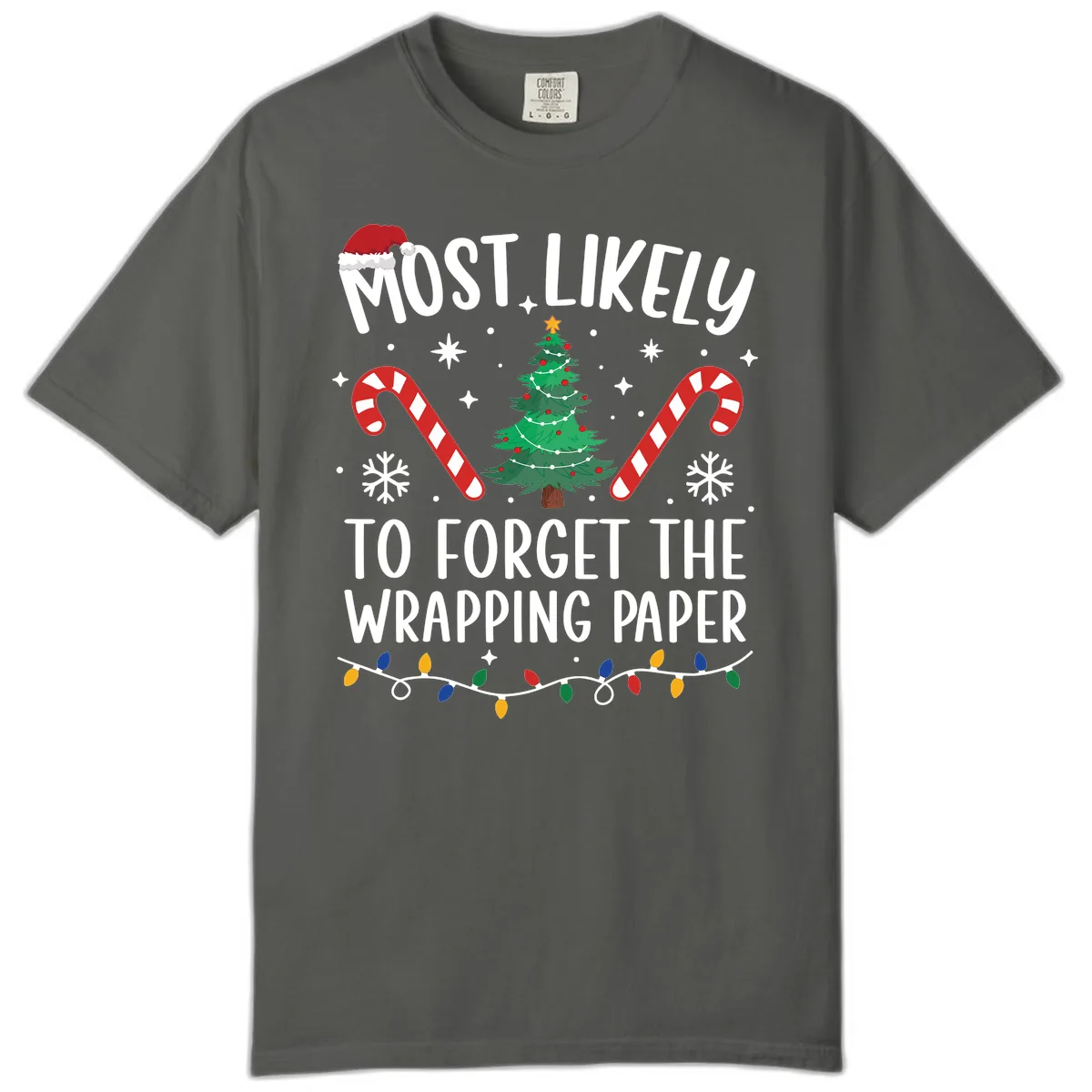 Most Likely To Forget Wrapping Paper Comfort Color in Pepper