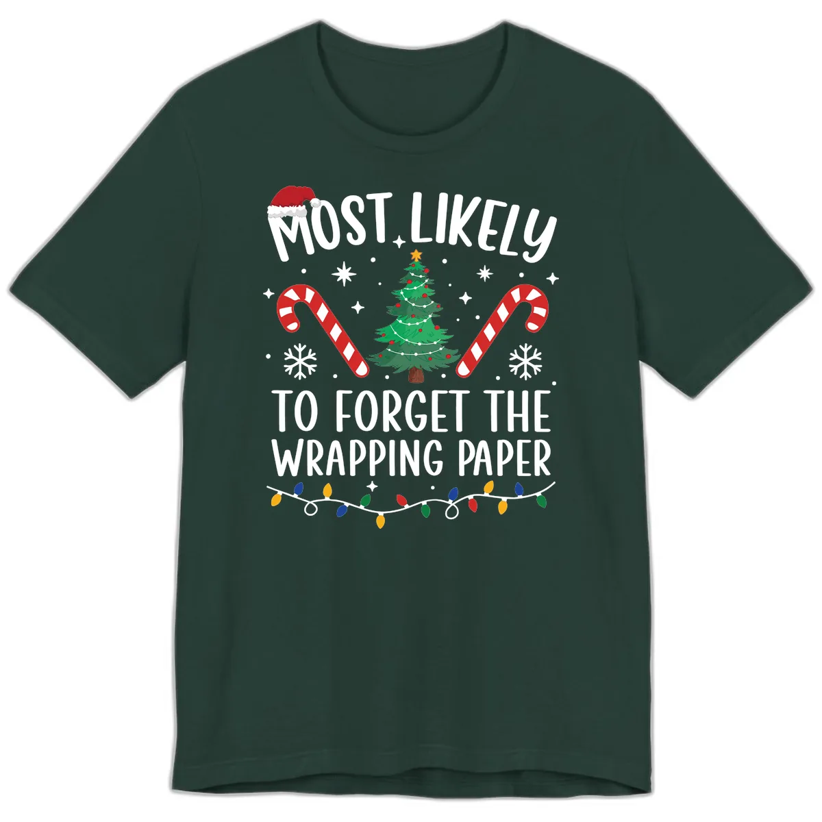 Most Likely To Forget Wrapping Paper Premium T-Shirt in Forest