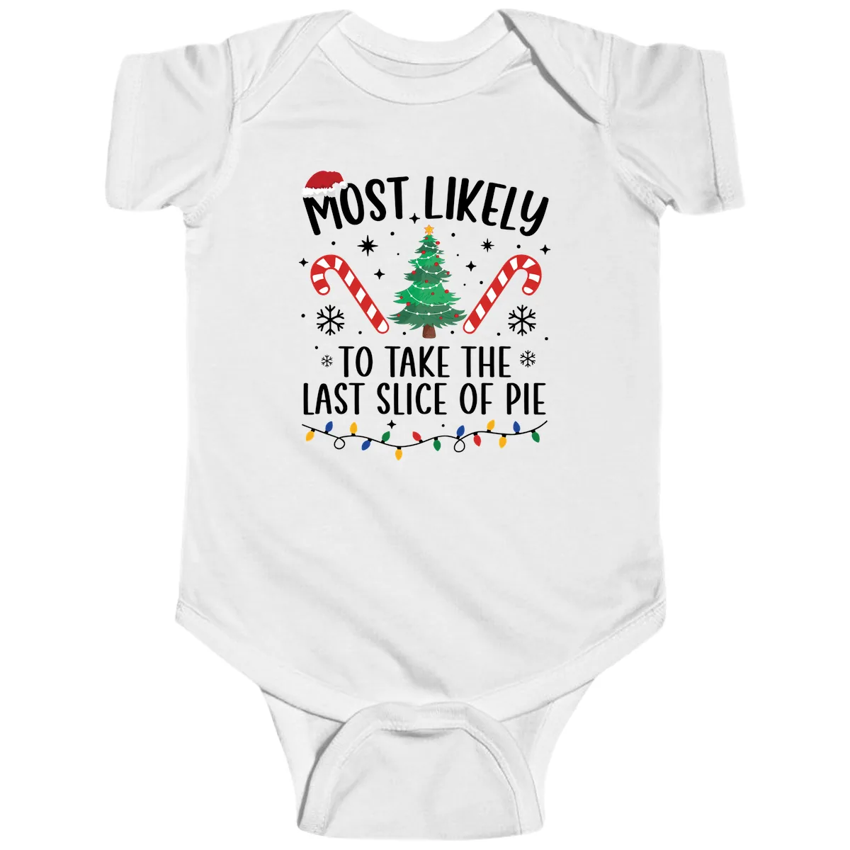 Most Likely To Take The Last Slice Baby Onesie in White