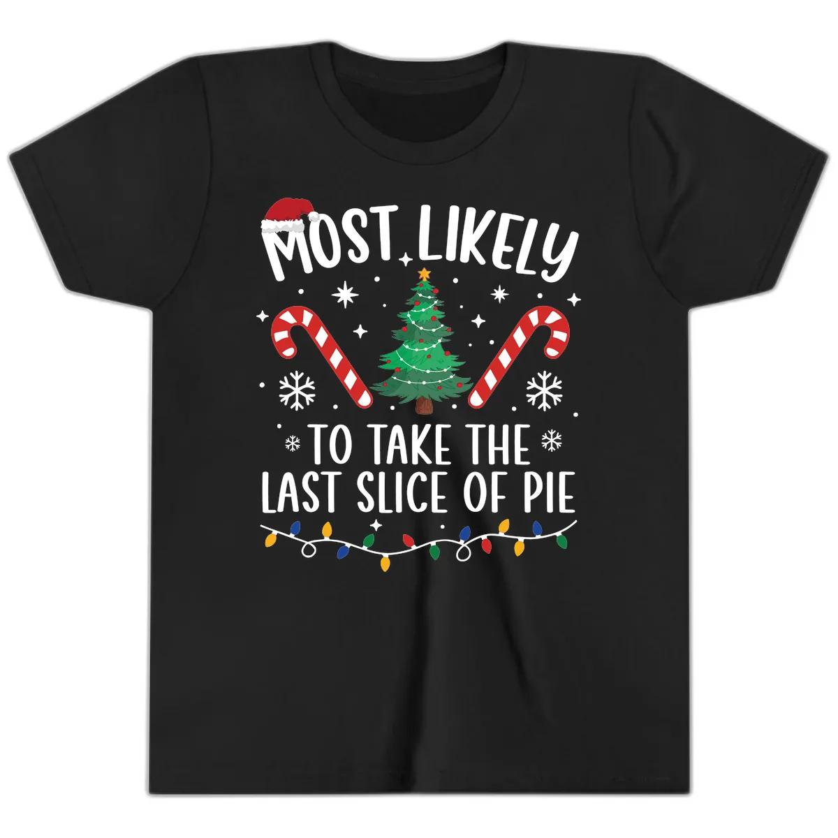 Most Likely To Take The Last Slice Youth T-Shirt in Black