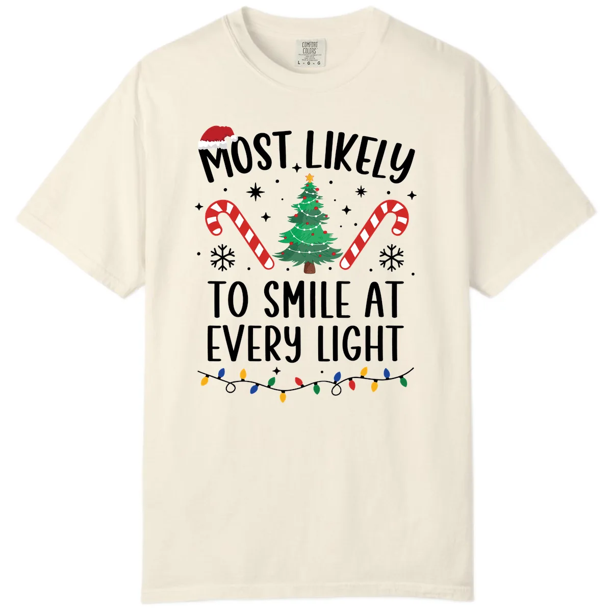 Most Likely To Smile At Every Light Comfort Color in Ivory
