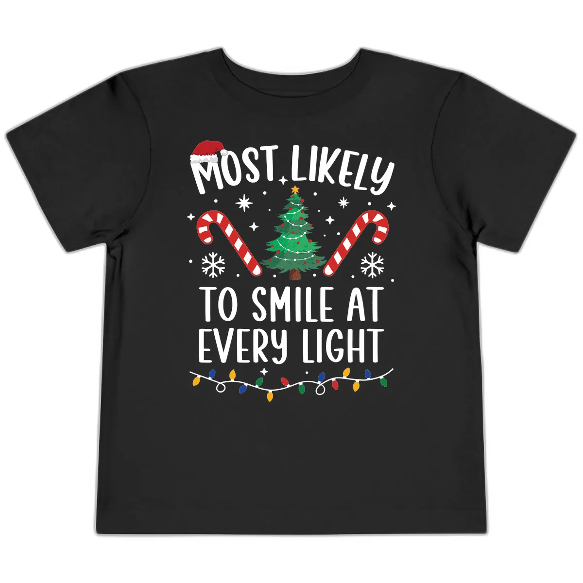 Most Likely To Smile At Every Light Toddler T-Shirt in Black
