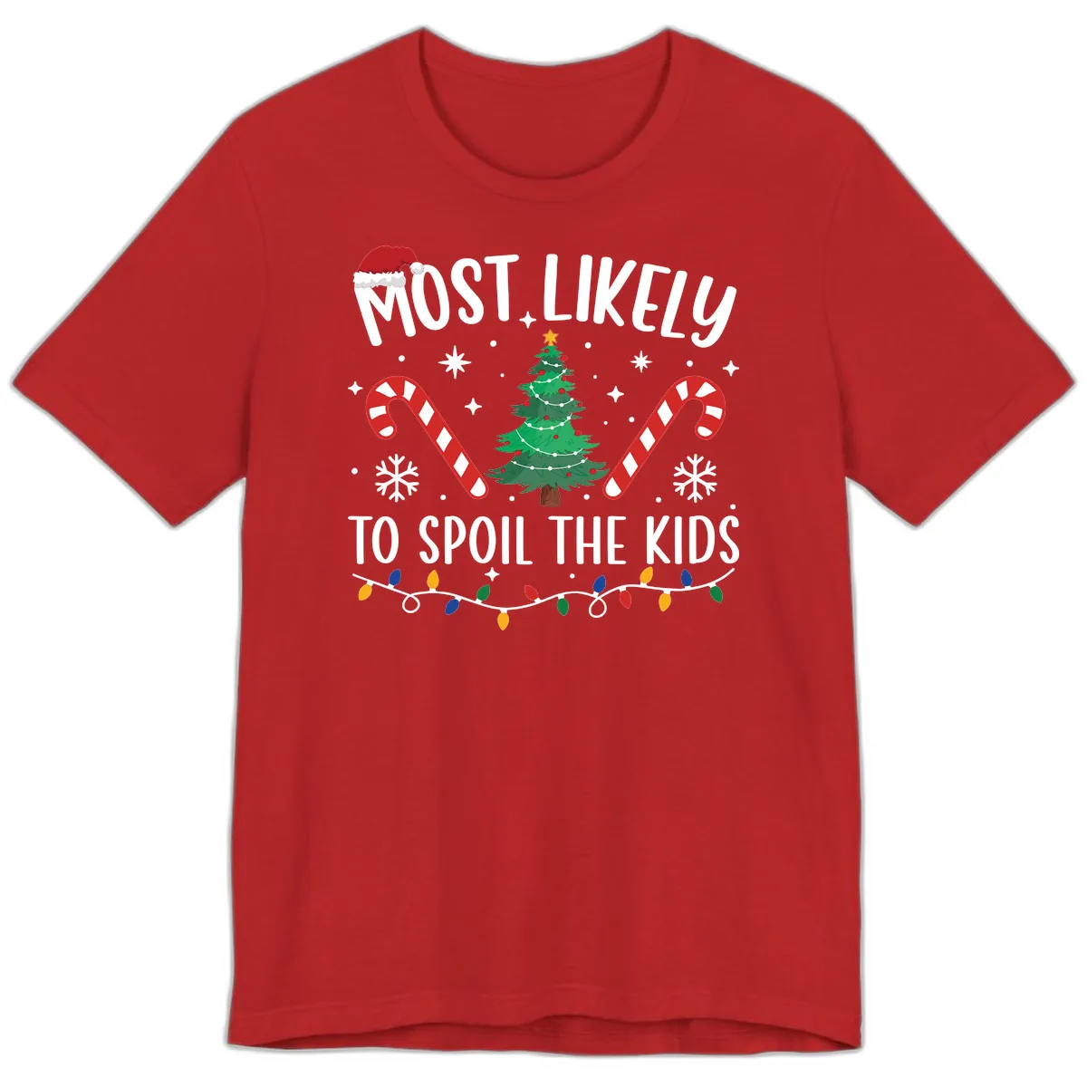Most Likely To Spoil The Kids Christmas Premium T-Shirt in Red