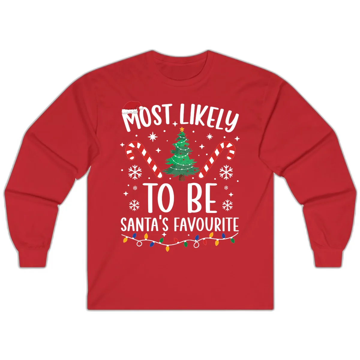 Most Likely To Be Santa's Favourite Long Sleeve in Red