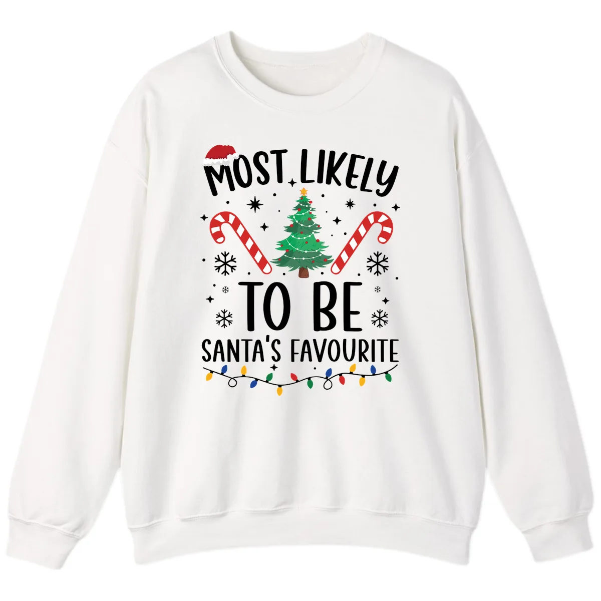 Most Likely To Be Santa's Favourite Sweatshirt in White