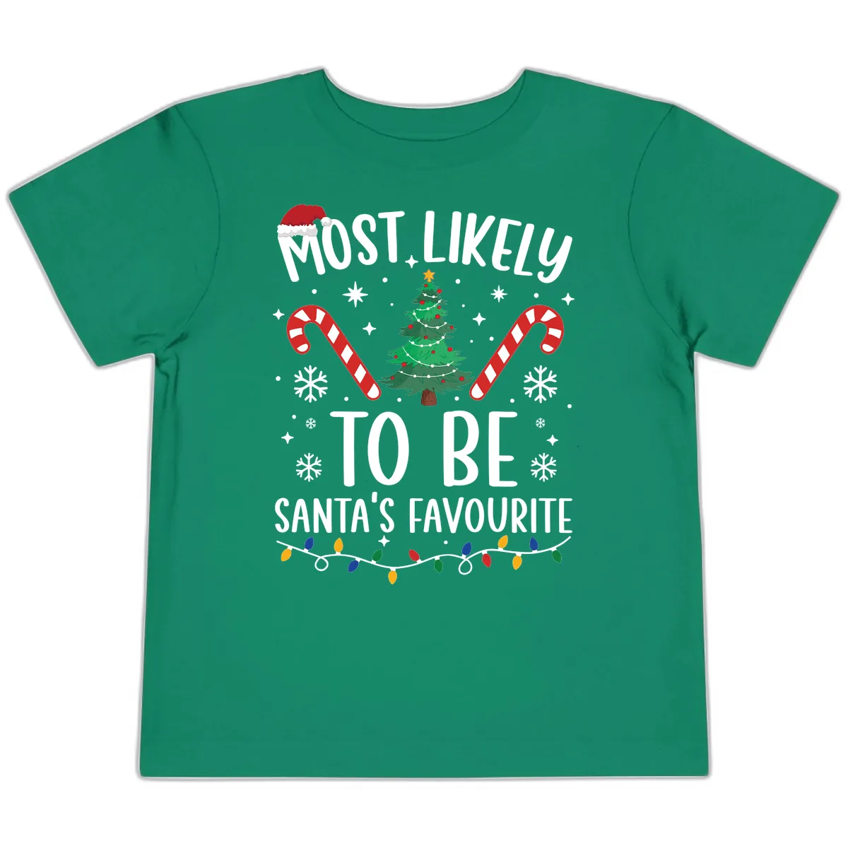 Most Likely To Be Santa's Favourite Toddler T-Shirt in Kelly