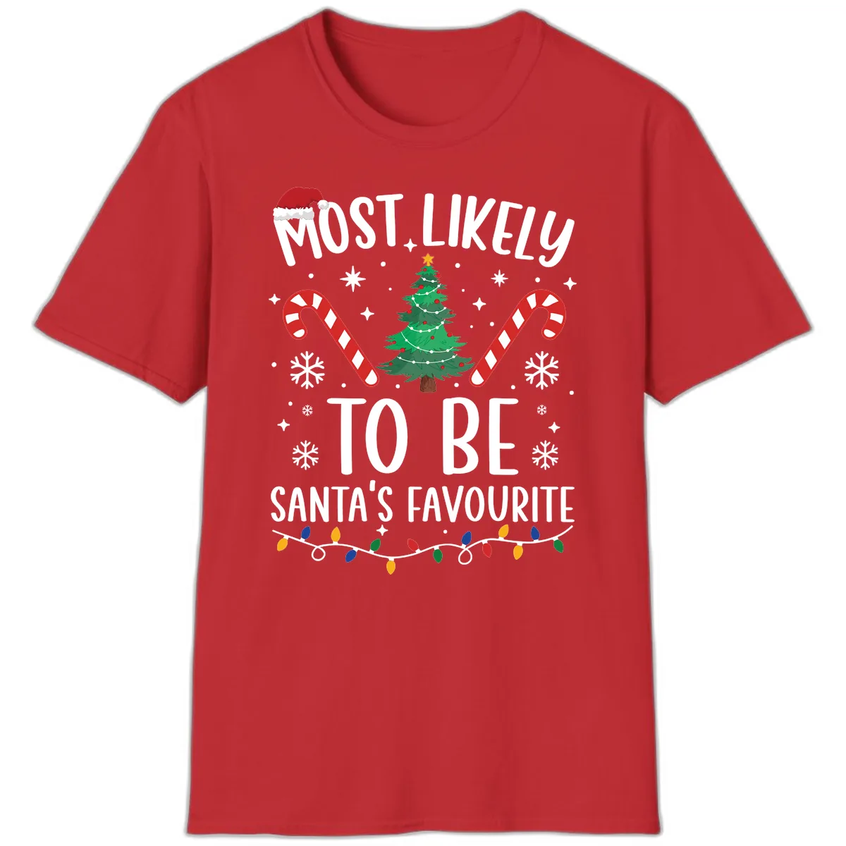 Most Likely To Be Santa's Favourite T-Shirt in Red