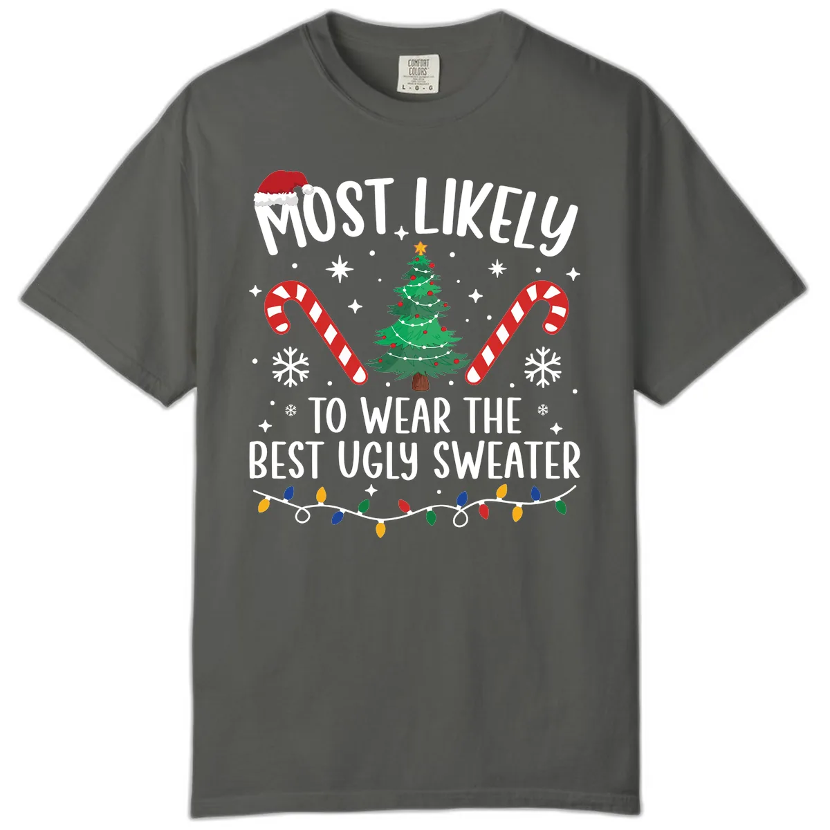 Most Likely To Wear The Best Ugly Sweater Comfort Color in Pepper