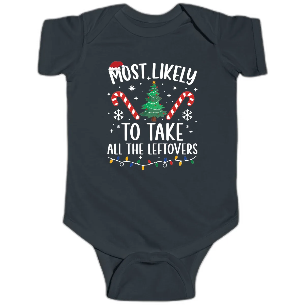 Most Likely To Take All The Leftovers Baby Onesie in Black