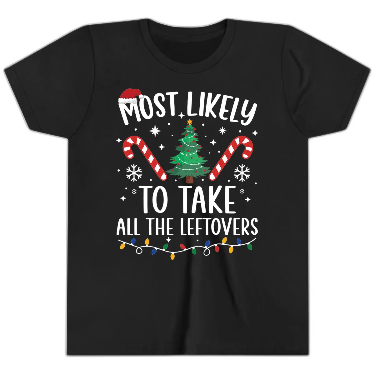 Most Likely To Take All The Leftovers Youth T-Shirt in Black