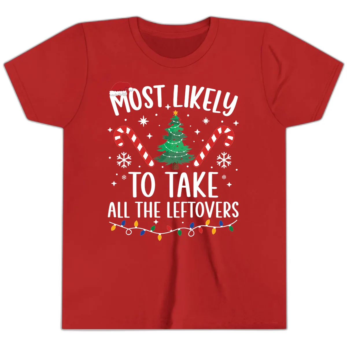 Most Likely To Take All The Leftovers Youth T-Shirt in Red