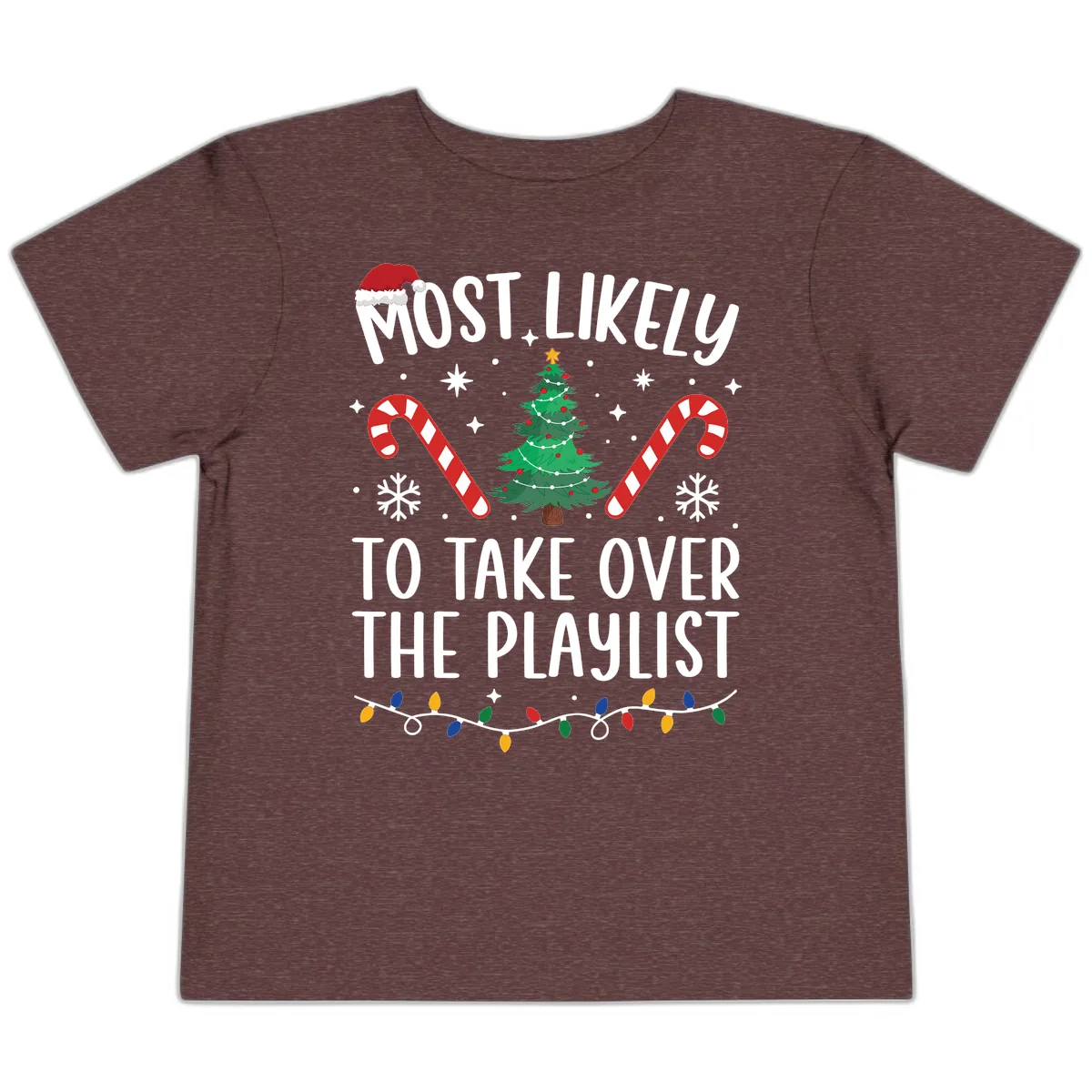 Most Likely To Take Over Playlist Toddler T-Shirt in Heather Maroon