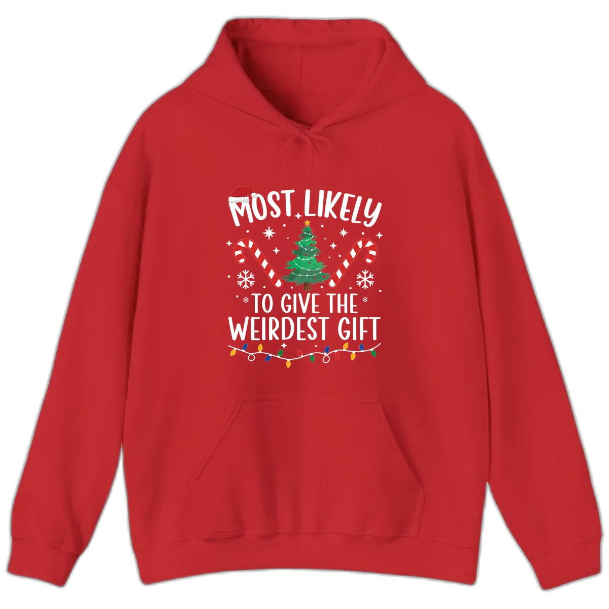 Most Likely To Give The Weirdest Gift Hoodie in Red