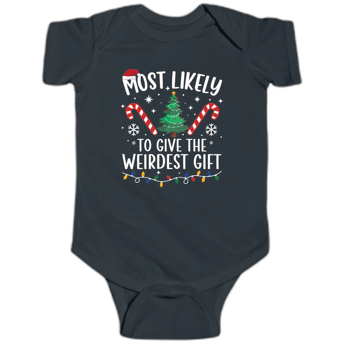 Most Likely To Give The Weirdest Gift Baby Onesie in Black