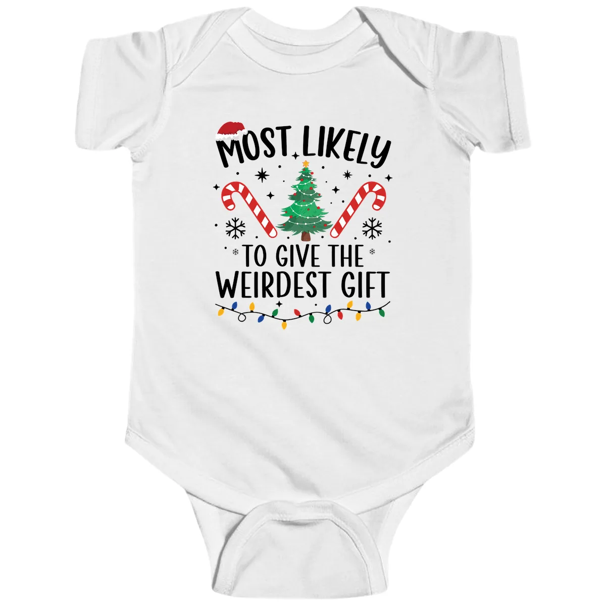 Most Likely To Give The Weirdest Gift Baby Onesie in White