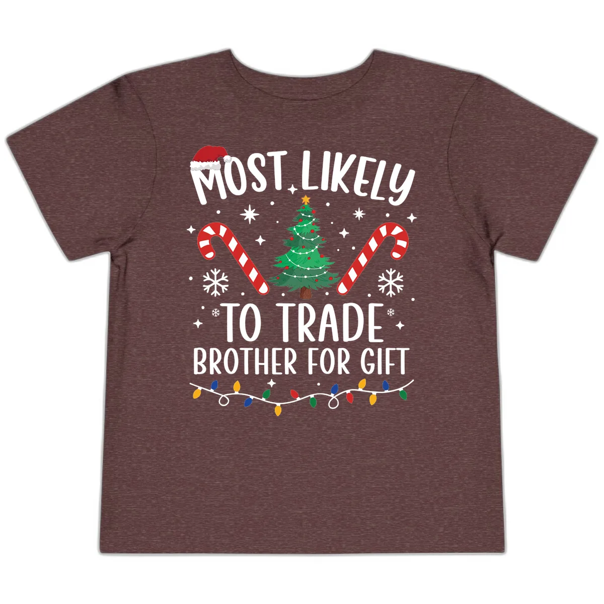Most Likely To Trade Brother For Gift Toddler T-Shirt in Heather Maroon