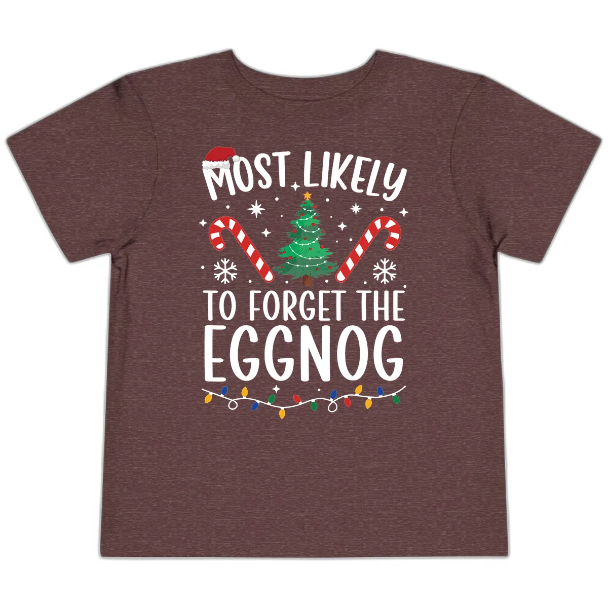 Most Likely To Forget The Eggnog Toddler T-Shirt in Heather Maroon