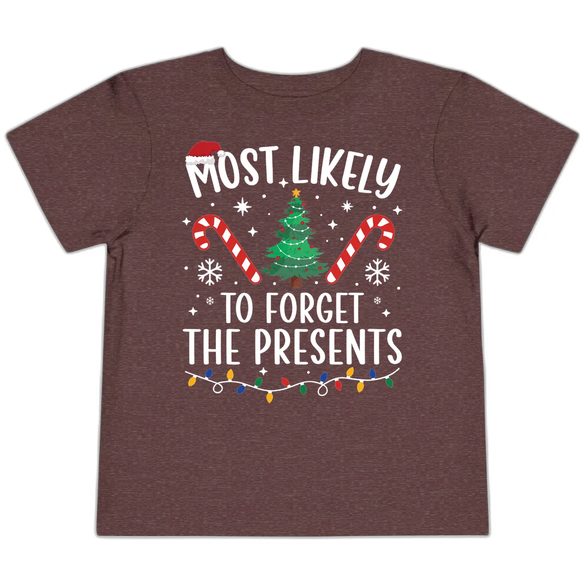 Most Likely To Forget The Presents Toddler T-Shirt in Heather Maroon