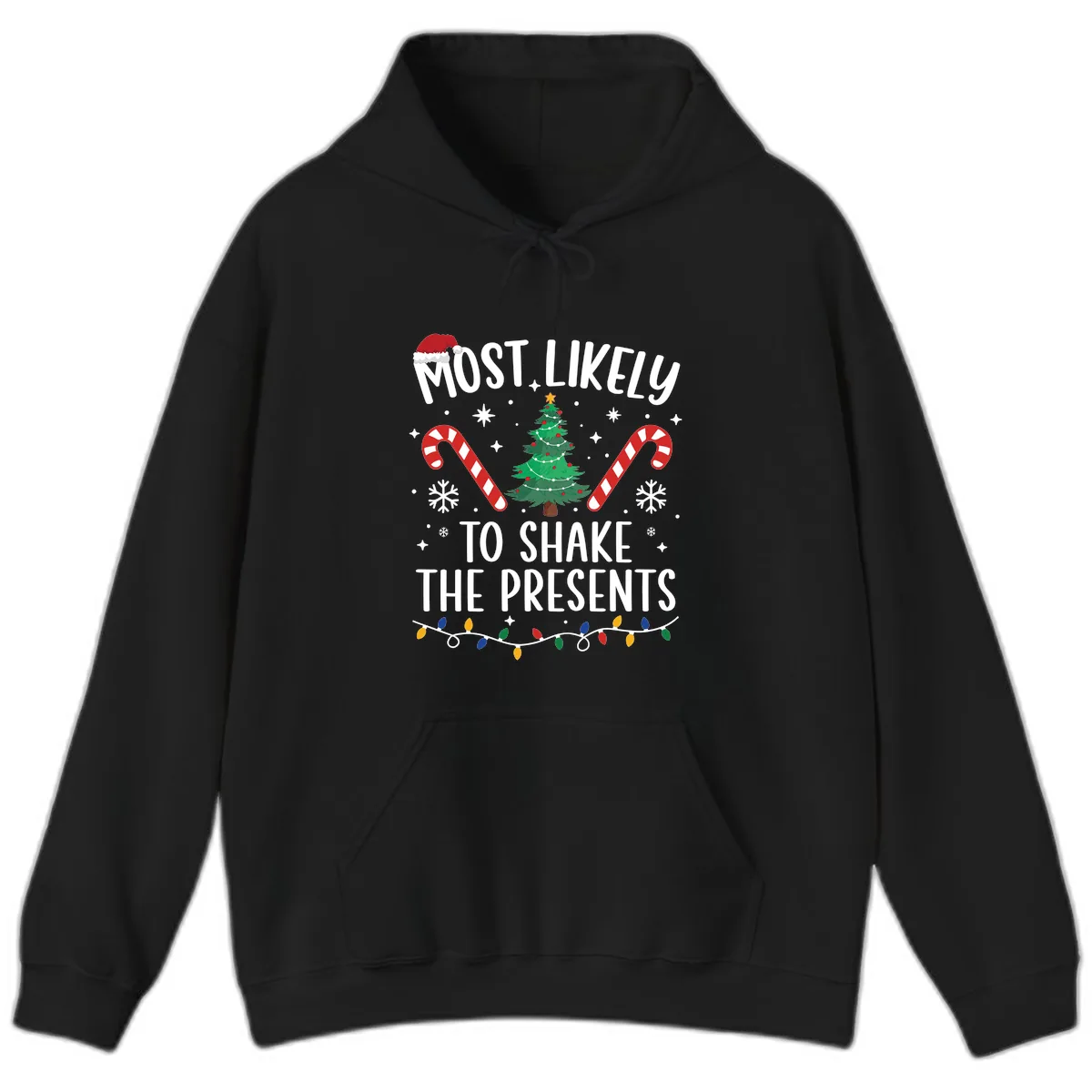 Most Likely To Shake The Presents Christmas Shirt Hoodie in Black