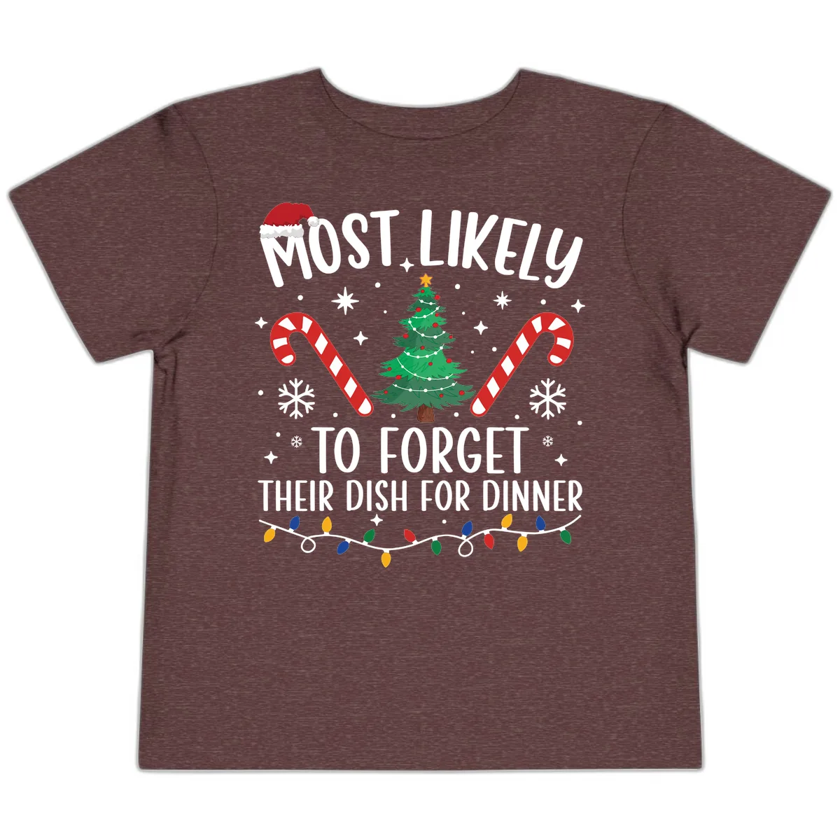 Most Likely To Forget Their Dish Toddler T-Shirt in Heather Maroon