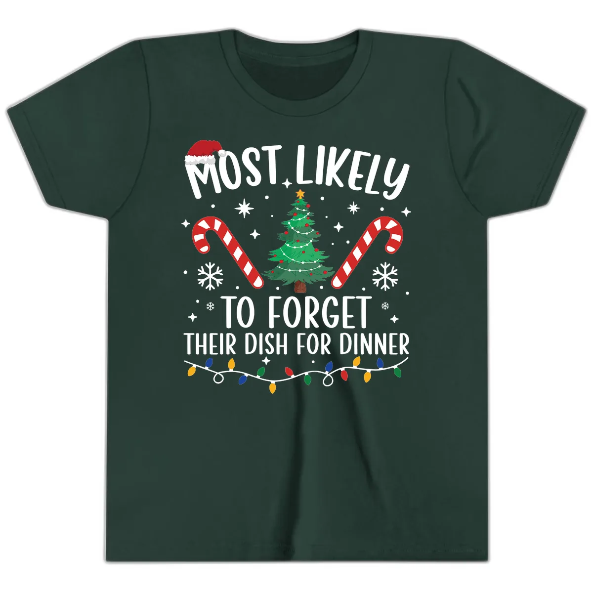 Most Likely To Forget Their Dish Youth T-Shirt in Forest