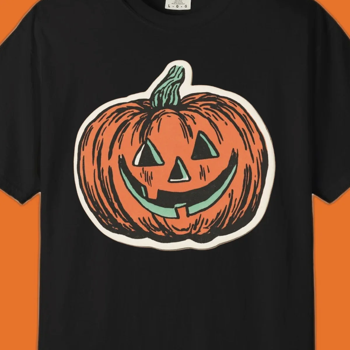 Vintage jack o lantern with a carved smile, perfect for Halloween.