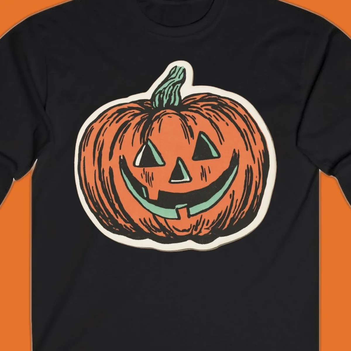 Vintage jack o lantern with a carved smile, perfect for Halloween.