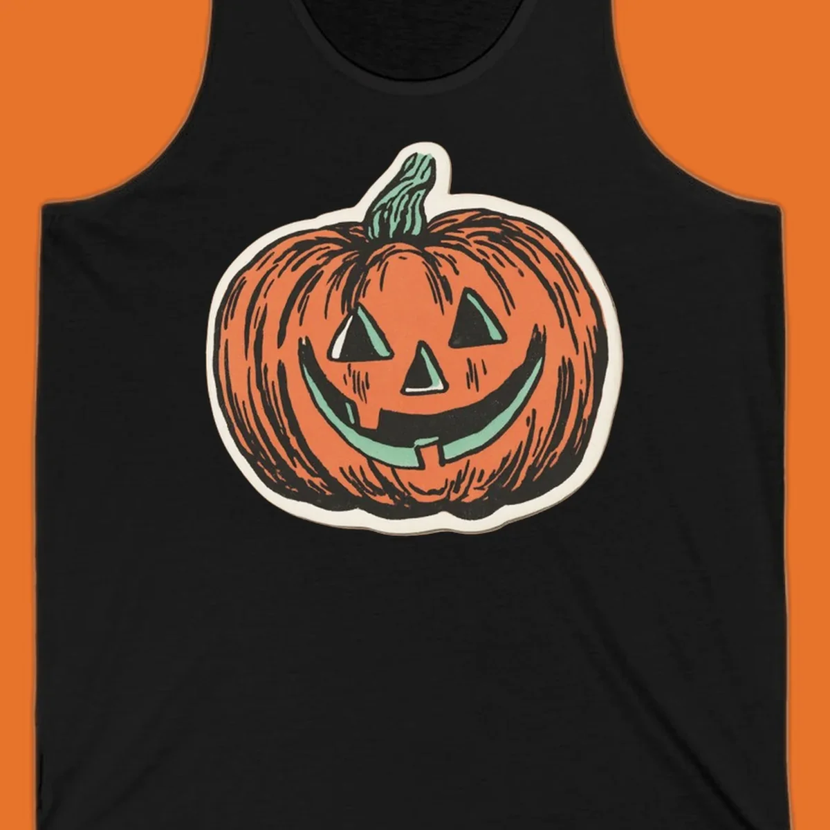 Vintage jack o lantern with a carved smile, perfect for Halloween.