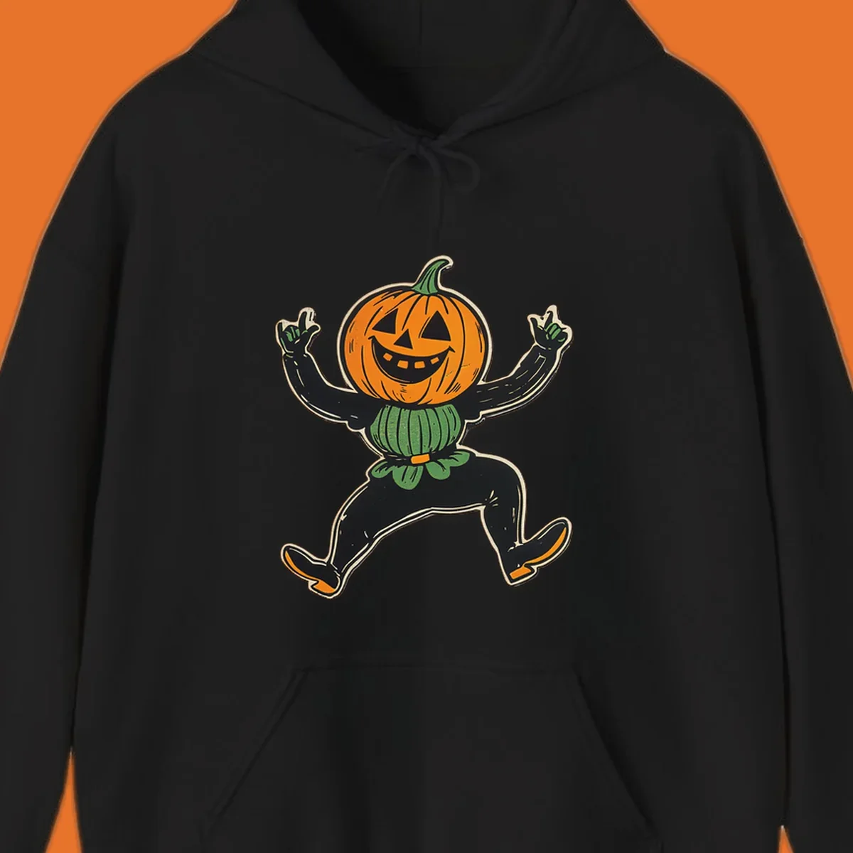 Dancing halloween pumpkin character graphic