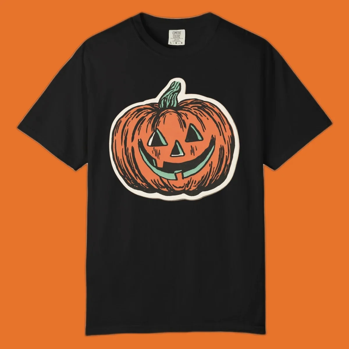 Vintage jack o lantern with a carved smile, perfect for Halloween.