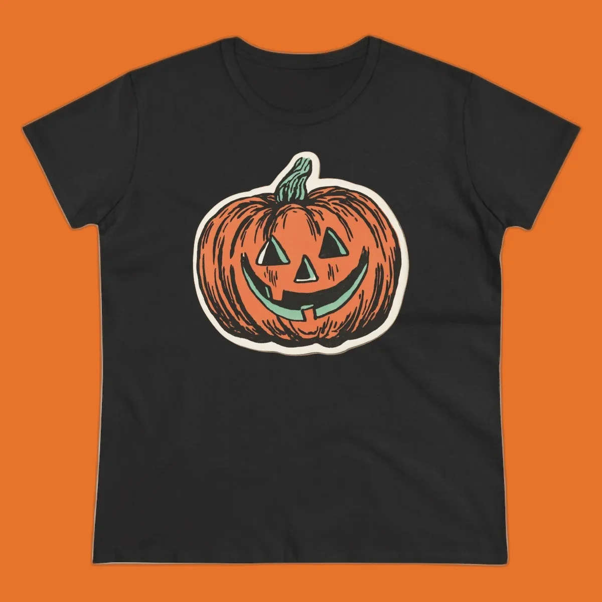 Vintage jack o lantern with a carved smile, perfect for Halloween.